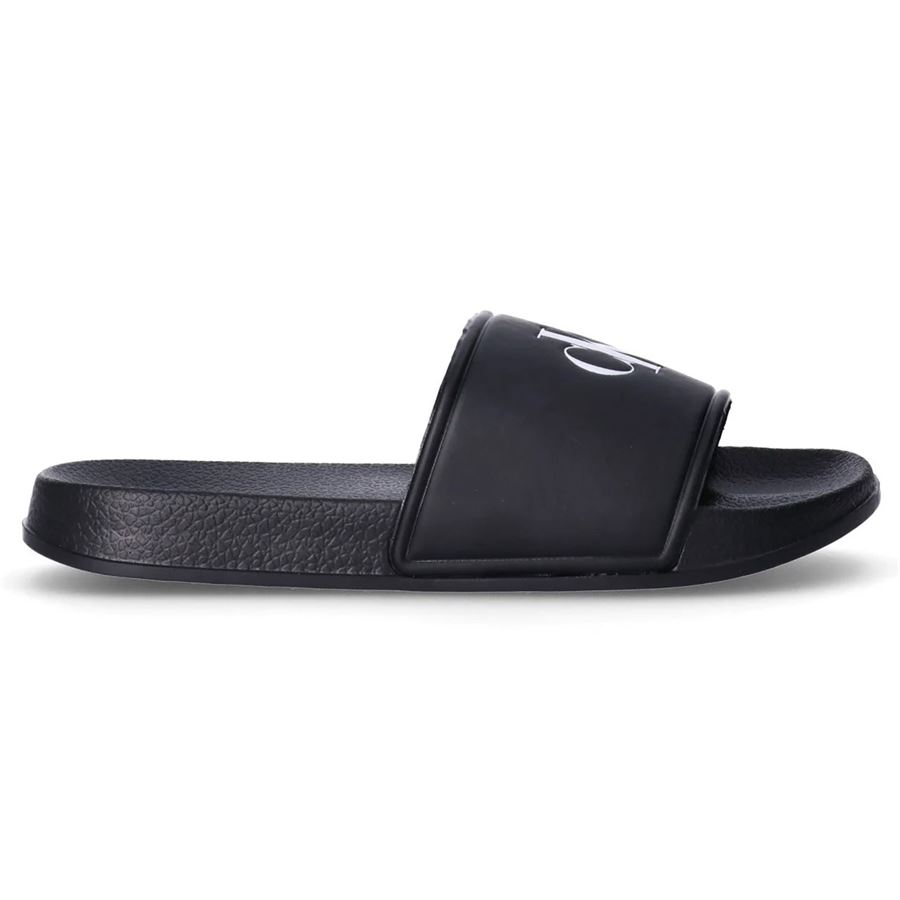 Ciabatte pool mono colore con logo iconico da bambino Calvin Klein | V3X0830321172999